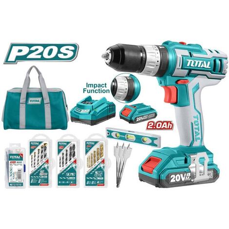TRAPANO A BATTERIA 20V 2x2Ah 45NM CON VALIGIA+ACCESSORI P20S -LINEA INDUSTRIAL