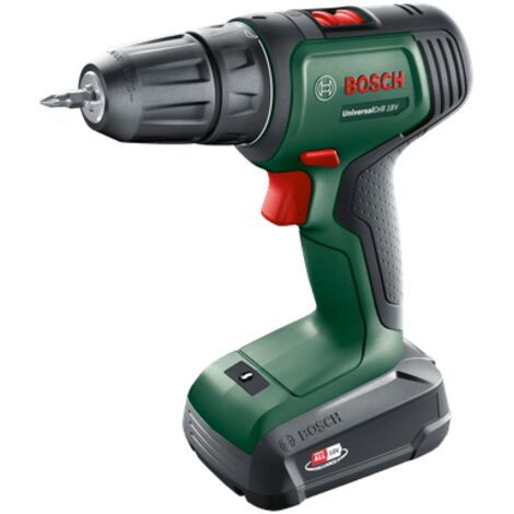 Trapano a batteria Bosch UniversalDrill 18V, 1x PBA 18V 1,5 Ah e caricabatterie in valigetta