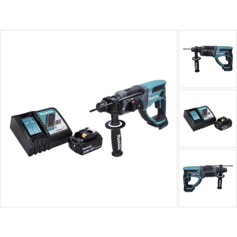 Makita - Trapano a batteria dhr 202 RG1 18 v 2,0 j sds Plus + 1x batteria 6,0 Ah + caricatore