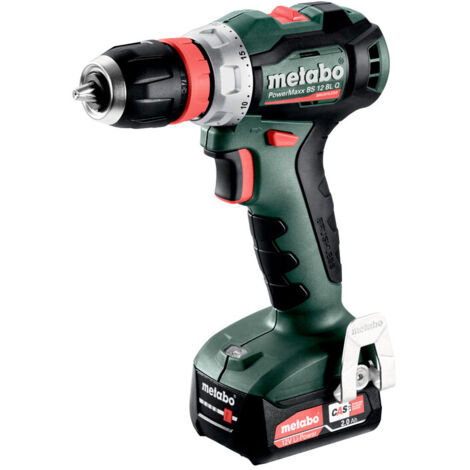 Trapano a batteria Metabo PowerMaxx BS 12 BL Q, 12V 2x 2,0 Ah e caricabatterie in metaBOX 118