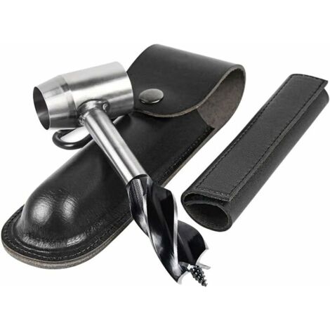 Trapano a mano per la lavorazione del legno, trapano manuale per la sopravvivenza con custodia in pelle, utensili manuali per bushcraft, trapano per legno da campeggio, set di trapani a mano per ester
