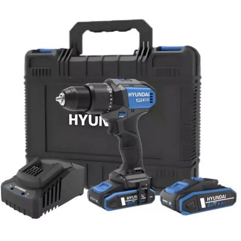 TRAPANO A PERCUSSIONE 60Nm + 2 BATTERIE 20V 2Ah + CARICATORE HD20X-60T2T HYUNDAI