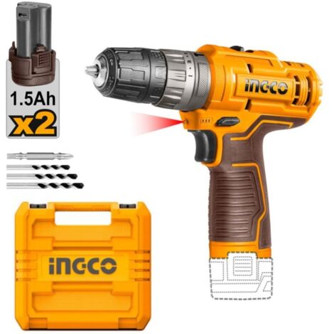 Trapano a percussione a batteria 12 V (2x1.5 ah) Ingco CIDLI12202E