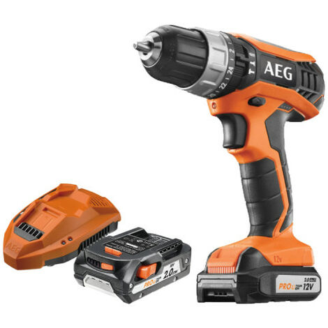 Trapano a percussione a batteria bsb 12g3 aeg 12v 2,0 ah