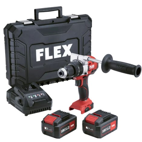 Trapano a percussione a batteria Flex PD 2G 18.0-EC FS55BC/5.0, 2x 5.0 Ah e caricabatterie in valigetta