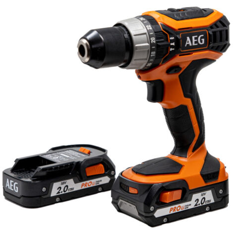 Trapano a percussione AEG 18V Pro Lithium - 2 batterie 2.0Ah - 1 caricabatterie BSB18C2LI-202C