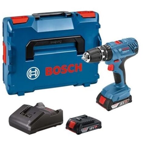 Trapano a Percussione Bosch GSB 18 V-21 06019H1109 con Batteria 2 Ah