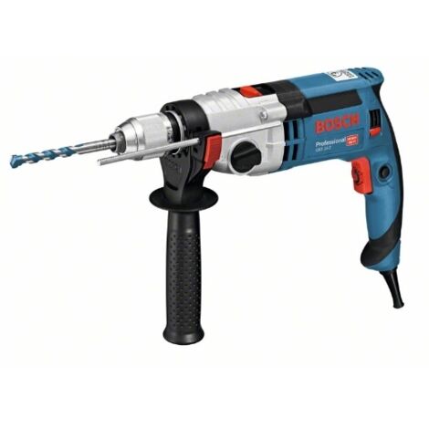 Trapano a percussione Bosch GSB 24-2 con set di punte per legno e sega a tazza in valigetta a L