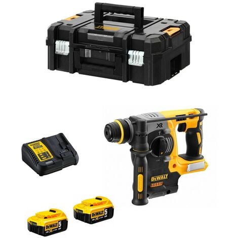 DeWalt Tassellatore a percussione SDS Plus 5.0 Ah con doppia batteria e valigetta DCH273P2T-QW