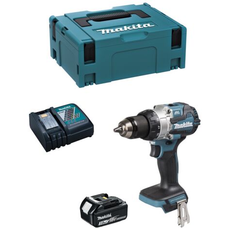 Trapano a Percussione MAKITA DHP492RFJ1 (1 x 3,0Ah + DC18RC + MAKPAC 2)