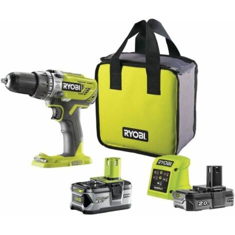 Trapano a percussione RYOBI 18V OnePlus - 1 batteria da 4,0Ah e 2,0Ah - Caricatore rapido - R18PD3-242S