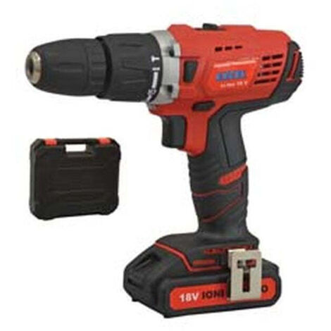 Trapano avv. mand. autos. mm.10 conn. usb batt. litio 18v con percuss. - 1 batteria al litio da 1,3 ah