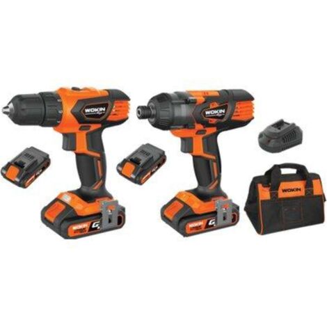 TRAPANO + AVVIT IMPULSI BATT GP20V 628002 WOKIN - VOLT 20X2 AH 2,0 1/4" + BORSA - 1 pezzo
