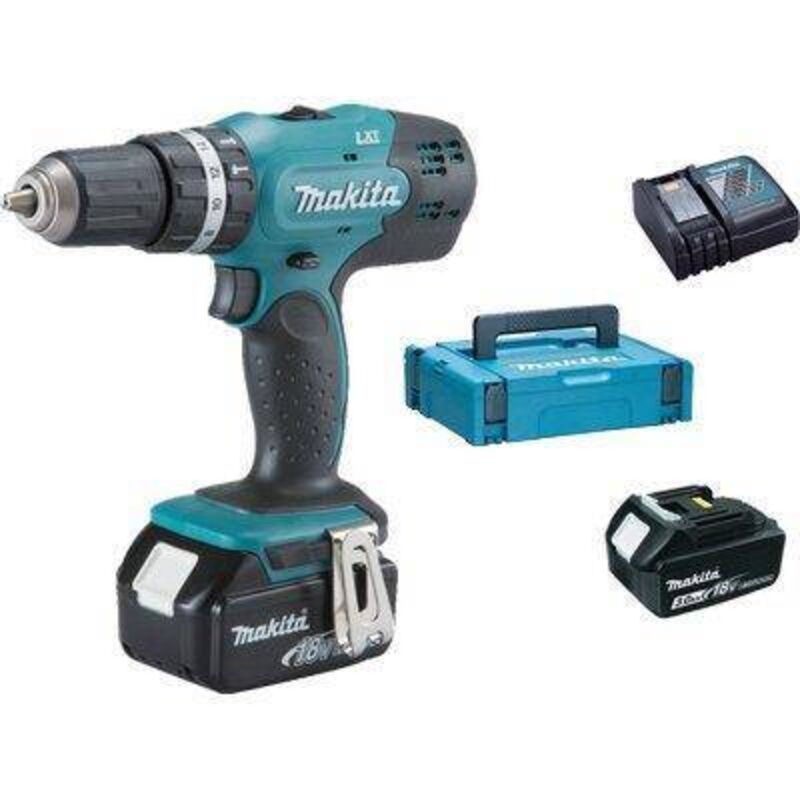 Trapano avvit percus batteria dhp453rfe Makita volt 18x2 ah 3,0 + valigia Makita