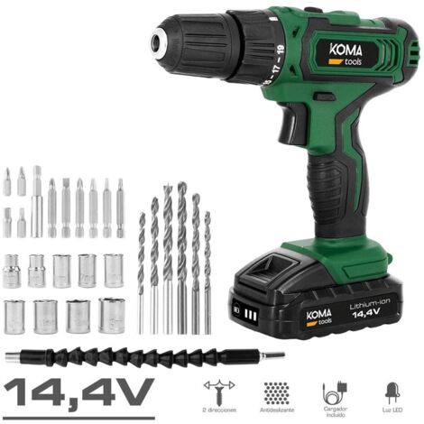 Trapano avvitatore 20V KOMA TOOLS - Batteria 2,0Ah - Caricabatterie - 27 accessori