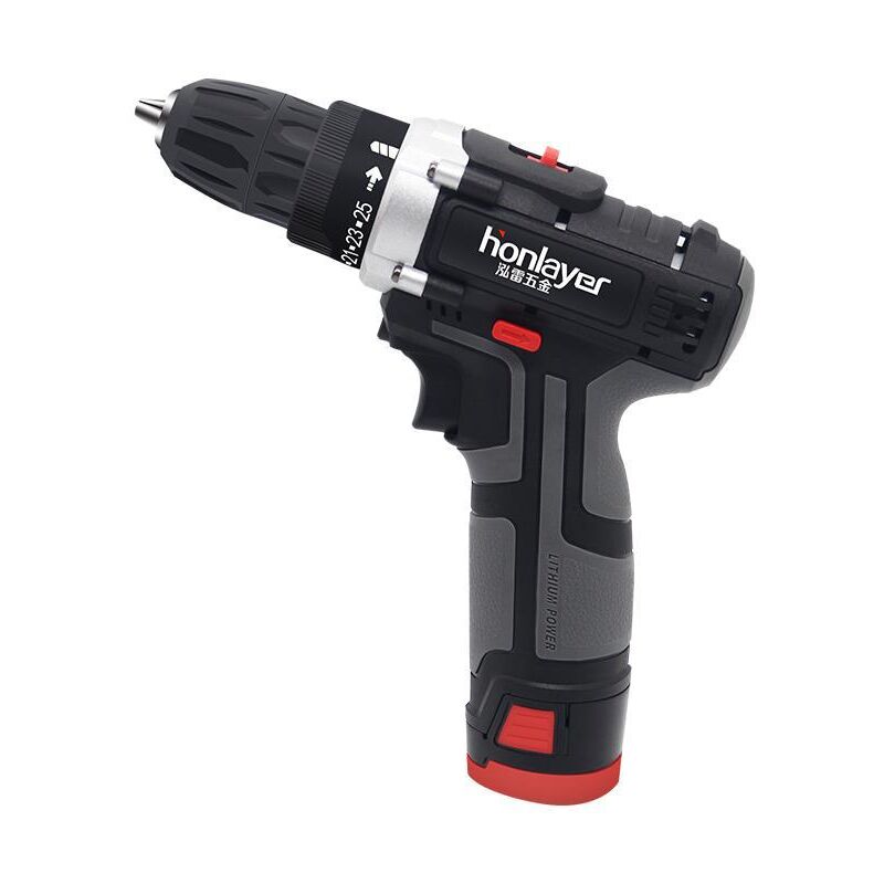 Image of Trapano avvitatore a batteria, 1200 giri/min, mandrino in metallo da 10 mm, indicatore led, trapano avvitatore per progetti fai da te
