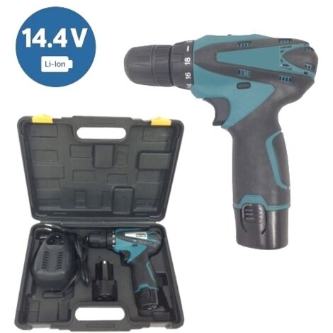 Trapano avvitatore a batteria 14,4V Litio c/batteria di riserva in valigetta