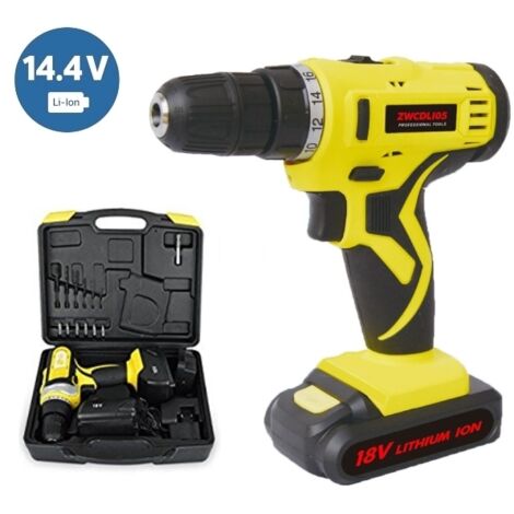 Trapano avvitatore a batteria 14,4V Litio c/batteria di riserva in valigetta - ZWCLDI05
