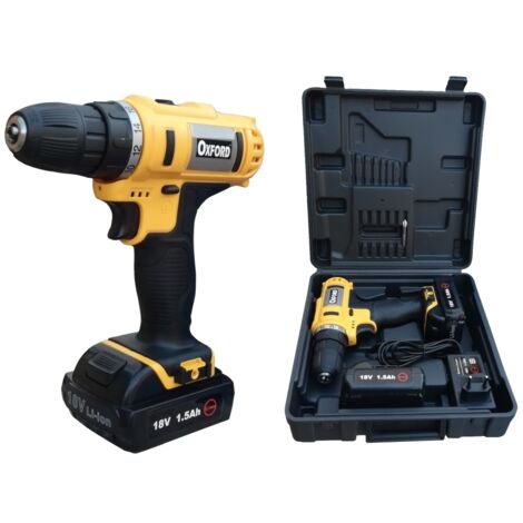 Trapano avvitatore a batteria 18V Litio c/batteria di riserva in valigetta