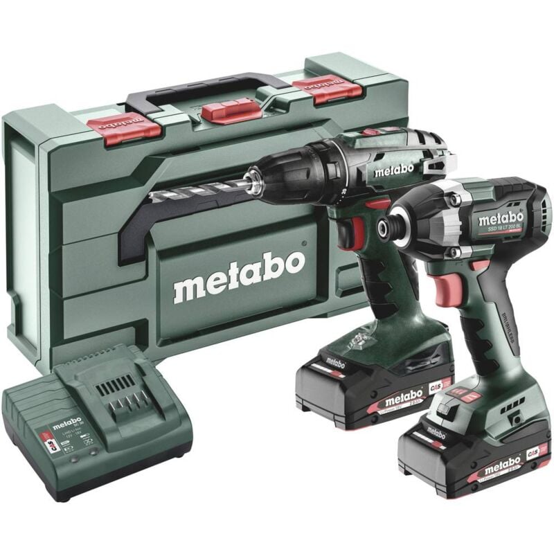 Image of BS+SSD200LTBL 685193000 Trapano avvitatore a batteria, Avvitatore a percussione a batteria 18 v 2 Ah Li-Ion incl - Metabo