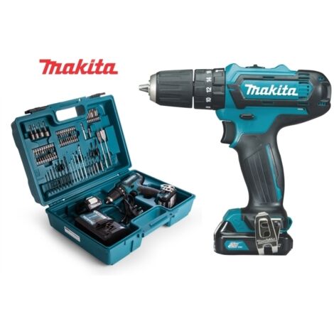Trapano avvitatore a batteria c/percussione 10,8V con batteria di riserva e c/accessori Makita - HP331DSAX1
