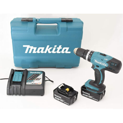 Trapano avvitatore a batteria c / percussione 18V c / batteria di riserva Makita DHP453RFX4