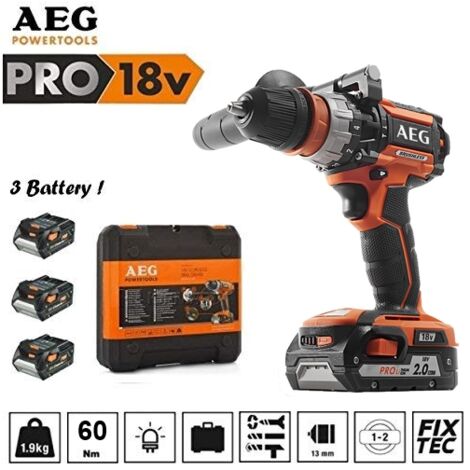 Trapano avvitatore a batteria c/percussione 18V Litio c/2 batterie di riserva AEG - BSB18CLI-202C