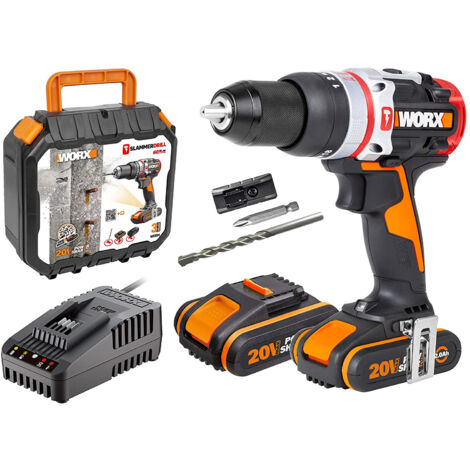 Trapano avvitatore a batteria c / percussione 20V c / batteria di riserva - Worx WX354