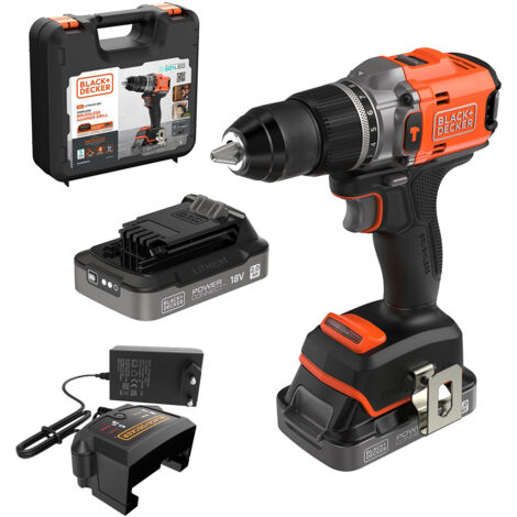 TRAPANO AVVITATORE A BATTERIA CON PERCUSSIONE 'BLD683D2XK-QW' 18V - 2,0 ah Litio  - BLACK DECKER