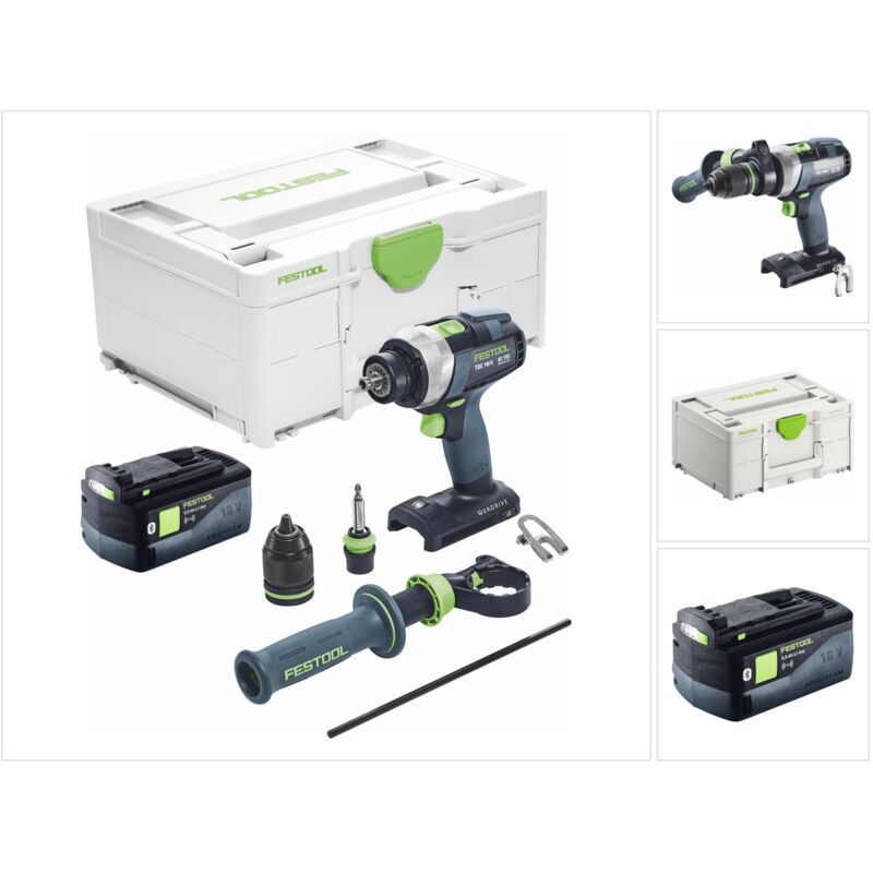 Image of Trapano avvitatore a batteria Festool tdc 18/4 I-Basic 18 v 75 Nm Brushless + 1x batteria 5,0 Ah + Systainer - senza caricabatterie