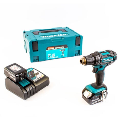 Makita DDF 482 RFJ Trapano avvitatore a batteria 18V / 62Nm in valigetta Makpac + 2x Batterie 3,0 Ah + Caricabatterie