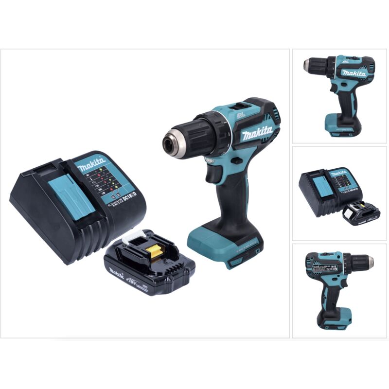 Trapano avvitatore a batteria Makita DDF 485 SY1 18 V 50 Nm Brushless + 1x batteria 1,5 Ah + caricabatterie