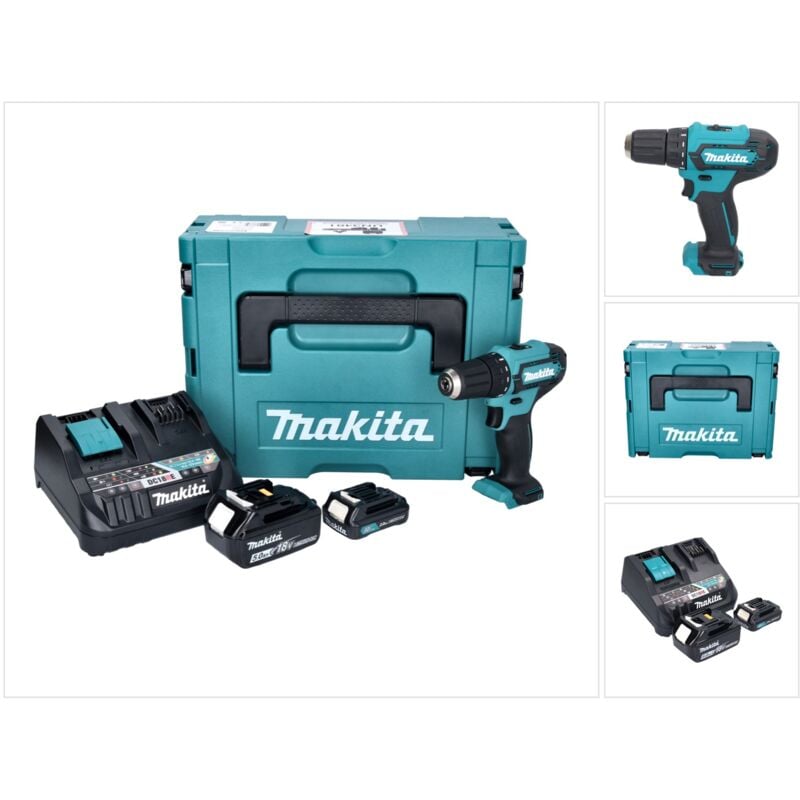 Image of Makita - Trapano avvitatore a batteria df 333 DNX12 12 v 30 Nm + 1x batteria 2,0 Ah + 1x batteria 18 v 5,0 Ah + caricatore + valigetta Makpac