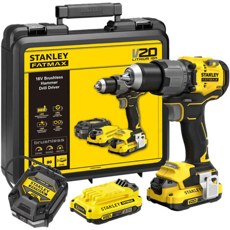 TRAPANO AVVITATORE A BATTERIA 'SFMCD726D2K-QW' 18V - 2,0 ah Litio - STANLEYFATMAX