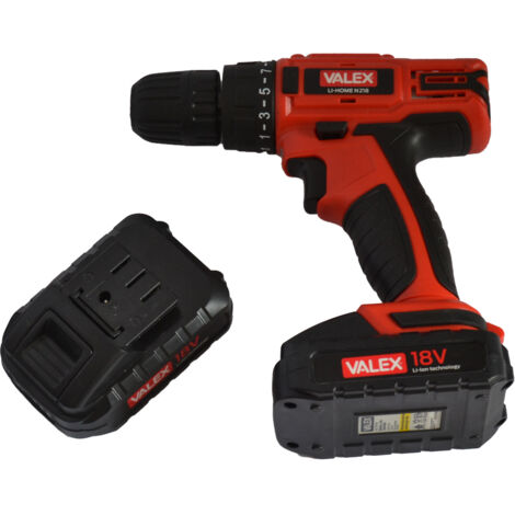 Trapano avvitatore a batteria valex 2 batterie 18v li-home n 218 1429417