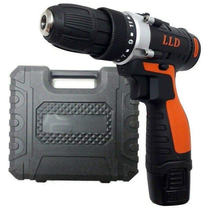 Trade Shop Traesio - Trapano Avvitatore a Batteria Valigetta 18v Cordless + Batteria Omaggio -