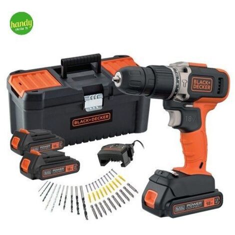 Trapano avvitatore a percussione 18V – BCD003C3TA – 2 batterie 1,5Ah e valigetta – Black+Decker