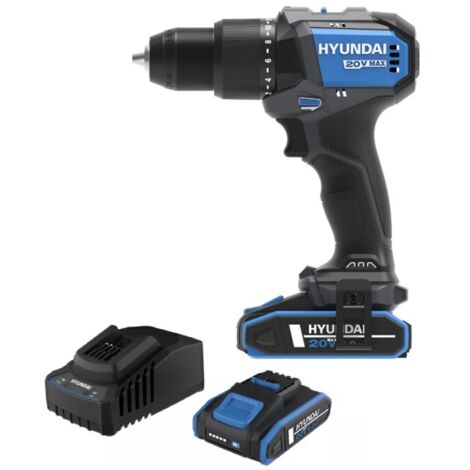 Trapano Avvitatore a Percussione 20V +2 Batt. 2Ah Hyundai 25856 60Nm
