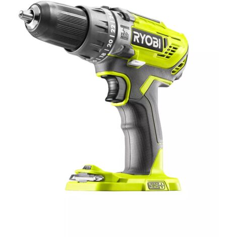 trapano avvitatore a percussione a batteria ryobi "r18pd3-0" 2 velocita' 18v, solo corpo macchina