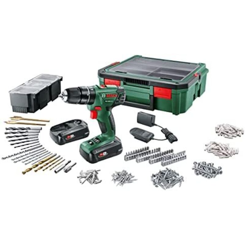 Psb 1800 LI-2 2x1,5Ah SystemBox + Trapano avvitatore a percussione Acc - 06039A330K - Bosch