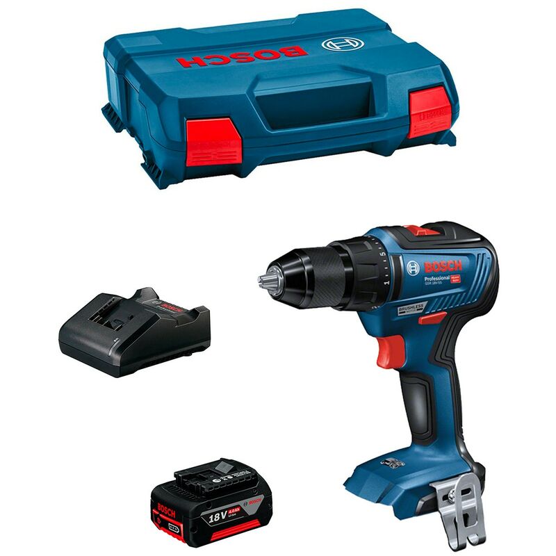Trapano Avvitatore Bosch gsr 18V-55 (1 x 4,0 Ah + GAL18V-20 + L-Case)