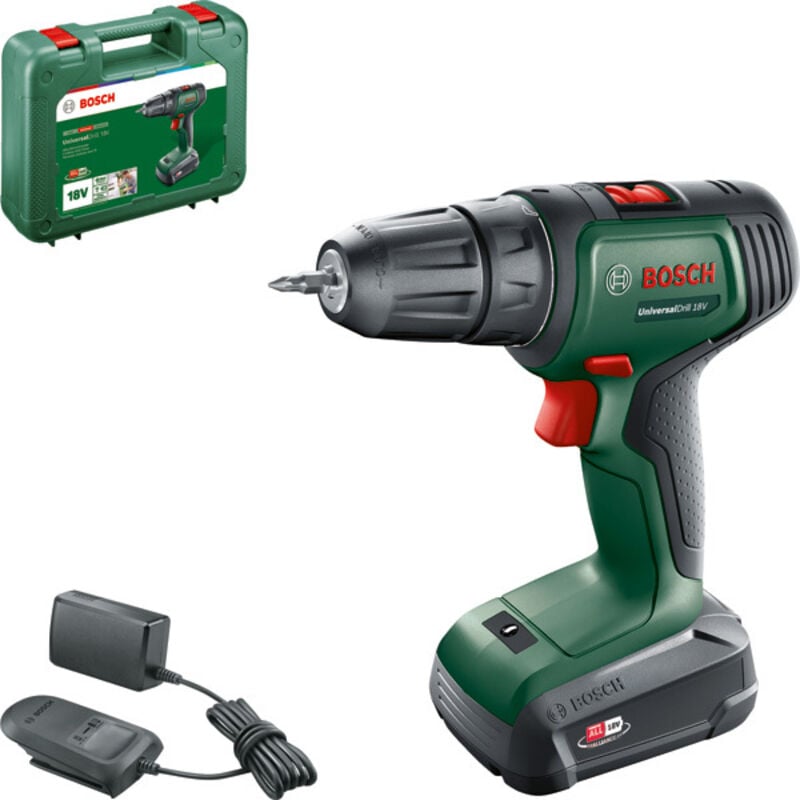 Trapano avvitatore a batteria Bosch UniversalDrill 18 v 1 batteria 1,5Ah con valigetta
