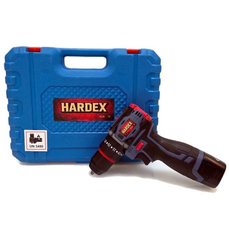 Trapano avvitatore brushless HARDEX 18V 25 Nm 0-1200 giri/min 2 batterie