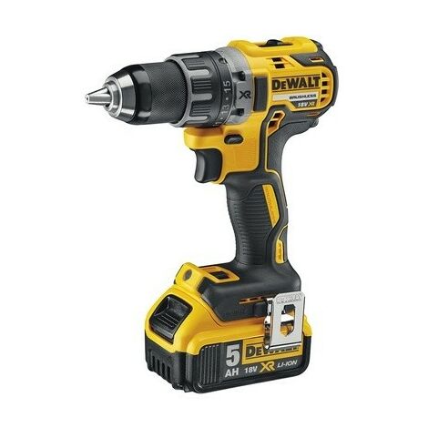 Trapano avvitatore compatto DEWALT 18V 5.0Ah XR + 2 batterie, caricabatterie in custodia - DCD791P2