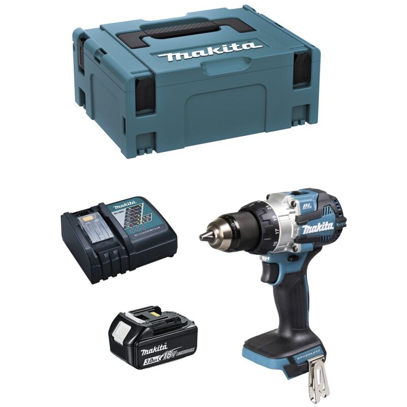Trapano Avvitatore MAKITA DDF489RFJ1 (1 x 3,0 Ah + DC18RC + MAKPAC 2)