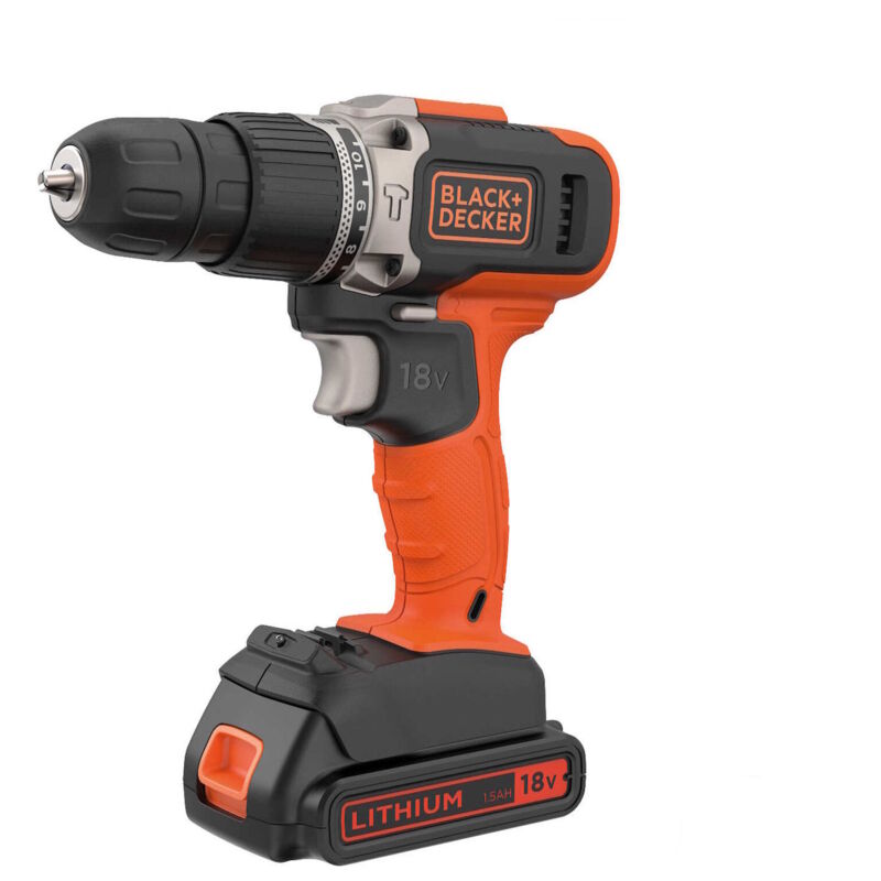 Trapano Avvitatore B&D A Batteria Al Litio 18v 1,5ah Mod Bcd003c1