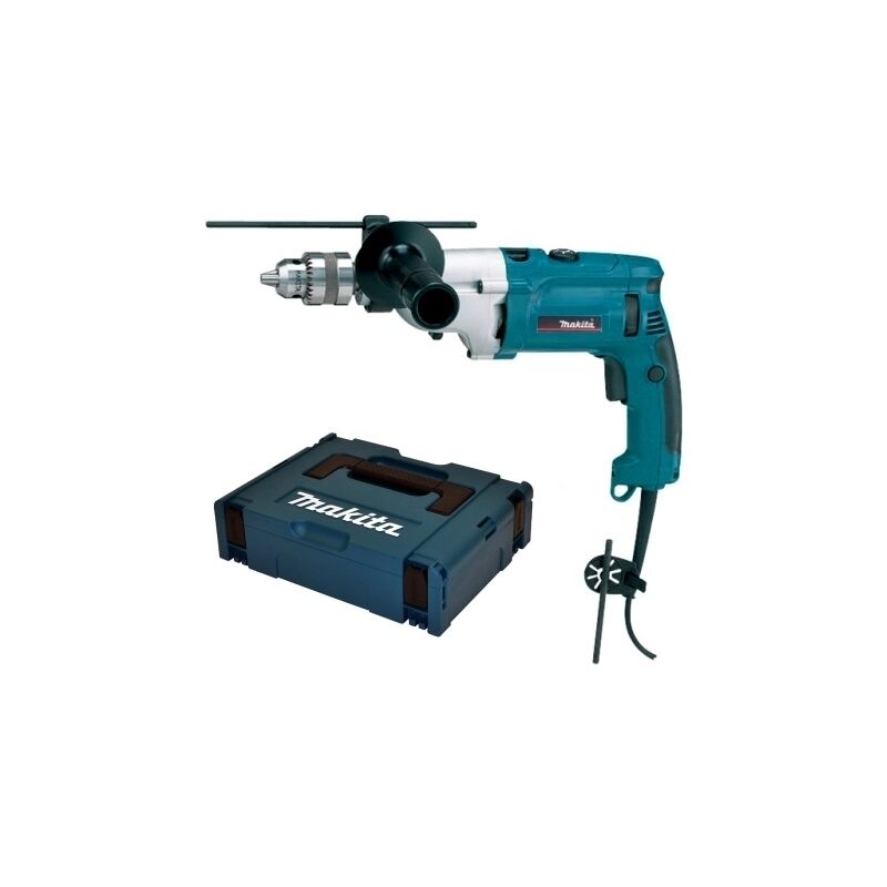 Trapano elettrico a percussione 1010W autoserrante 13mm con valigetta makpac Makita HP2071FJ