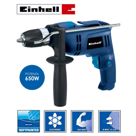 Trapano elettrico a percussione 650W autoserrante 13mm Einhell - BT-ID 650 E