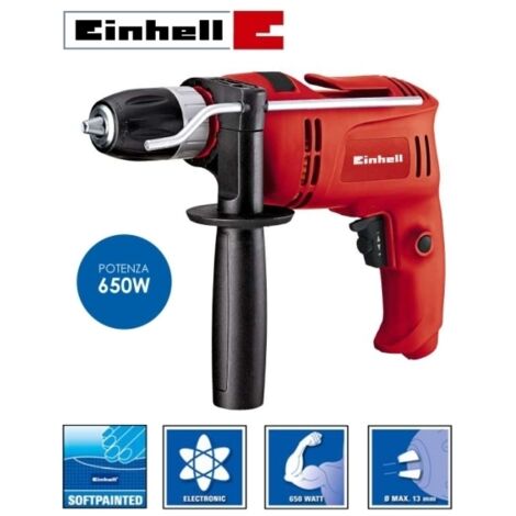 Trapano elettrico a percussione 650W autoserrante 13mm Einhell - TC-ID 650 E