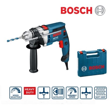 Trapano elettrico battente autoserrante professionale 750W in valigetta Bosch Professional - GSB 16 RE